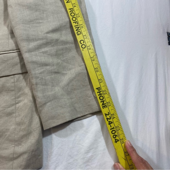 Rugby Lauren Ralph Lauren Blazer Sports coat Men 40S 2 button 100% Linen Oatmeal - Picture 10 of 13